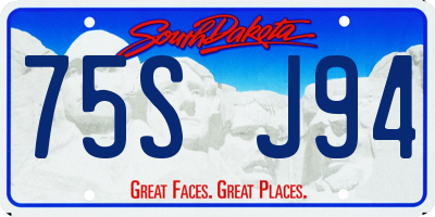 SD license plate 75SJ94