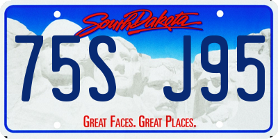 SD license plate 75SJ95