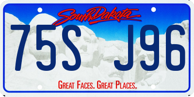 SD license plate 75SJ96