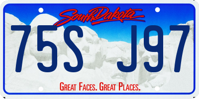 SD license plate 75SJ97