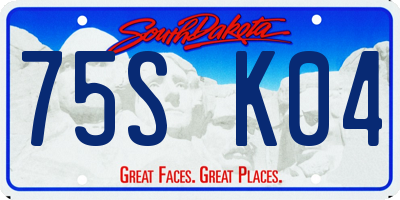 SD license plate 75SK04