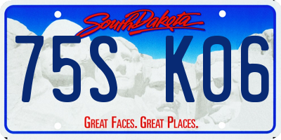 SD license plate 75SK06