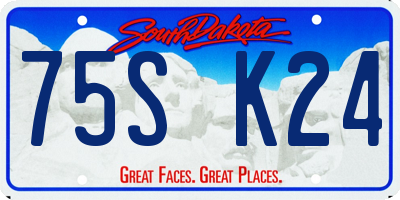 SD license plate 75SK24