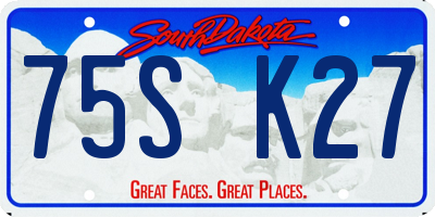 SD license plate 75SK27