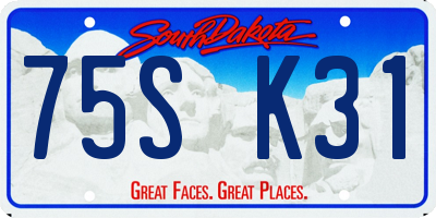 SD license plate 75SK31