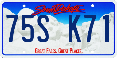 SD license plate 75SK71