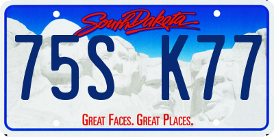 SD license plate 75SK77