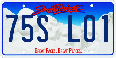 SD license plate 75SL01