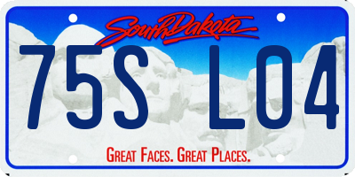 SD license plate 75SL04