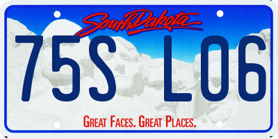 SD license plate 75SL06