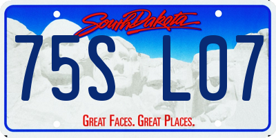 SD license plate 75SL07