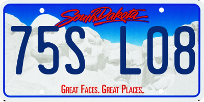 SD license plate 75SL08