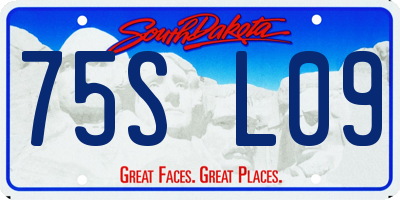 SD license plate 75SL09