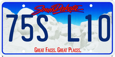 SD license plate 75SL10