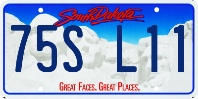 SD license plate 75SL11