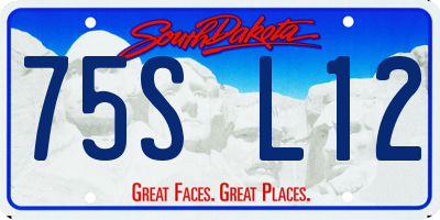 SD license plate 75SL12