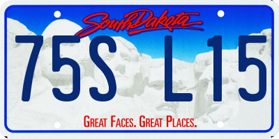 SD license plate 75SL15