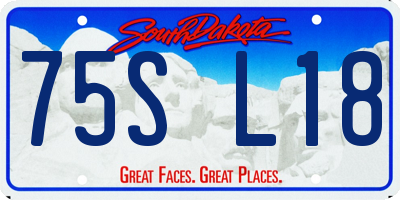 SD license plate 75SL18