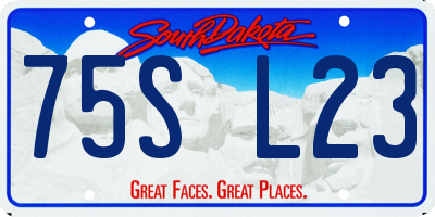 SD license plate 75SL23
