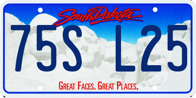 SD license plate 75SL25