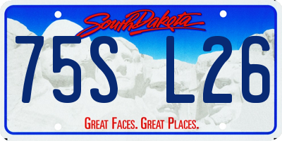 SD license plate 75SL26