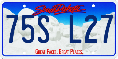SD license plate 75SL27