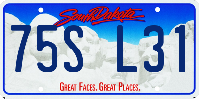 SD license plate 75SL31