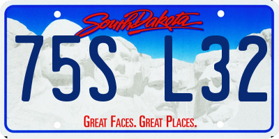 SD license plate 75SL32