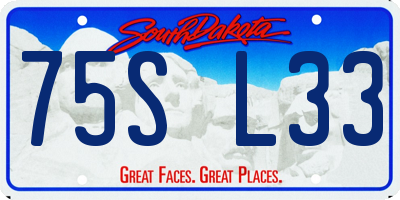 SD license plate 75SL33