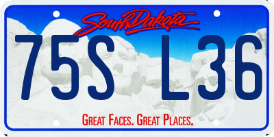 SD license plate 75SL36