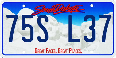 SD license plate 75SL37