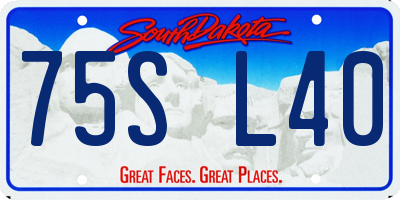 SD license plate 75SL40