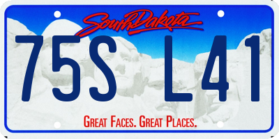 SD license plate 75SL41