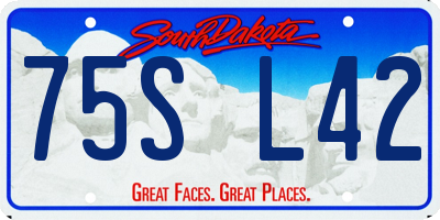 SD license plate 75SL42