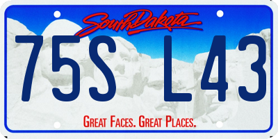 SD license plate 75SL43