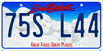 SD license plate 75SL44