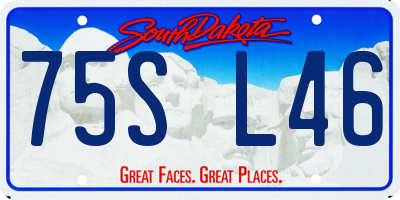SD license plate 75SL46