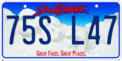 SD license plate 75SL47