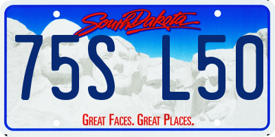 SD license plate 75SL50