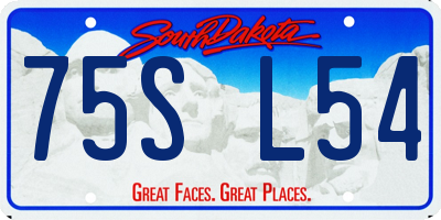 SD license plate 75SL54