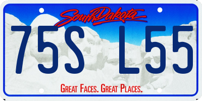 SD license plate 75SL55