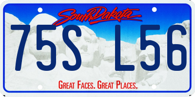SD license plate 75SL56