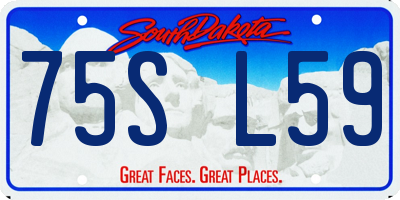 SD license plate 75SL59