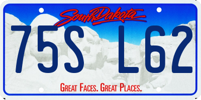 SD license plate 75SL62