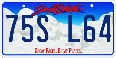 SD license plate 75SL64