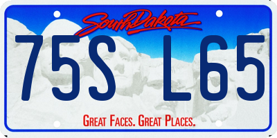 SD license plate 75SL65