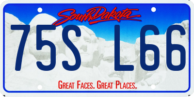 SD license plate 75SL66