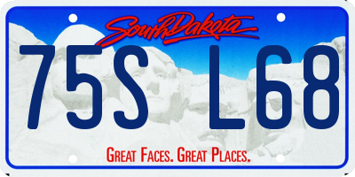 SD license plate 75SL68