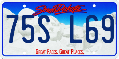 SD license plate 75SL69