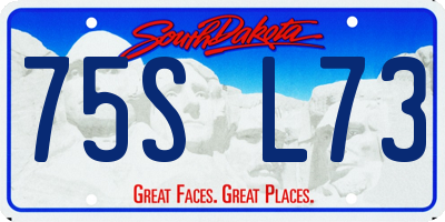 SD license plate 75SL73
